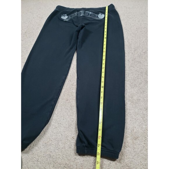 Vintage USA Made Bebe Women's Sweatpants Rhinestones Logo Drawstring Black Sz M - Picture 11 of 13